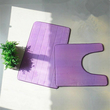 3Pcs/Set Memory Foam Bath Mat Modern Floor Anti-Slip Bathroom Rug Kitchen Carpet