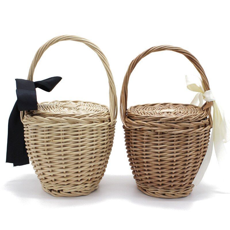 Fashion Beach Handbags Tote Travel Clutch Bohemian Straw Bags Summer Basket Bag