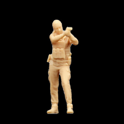 1/64/43 Modern female special forces Special police Mini Figures white Model 4Pc