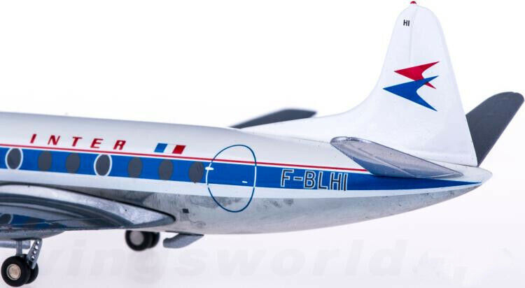 1:200 Herpa AIR INTER Vickers Viscount 700 Passenger Aircraft Diecast Model