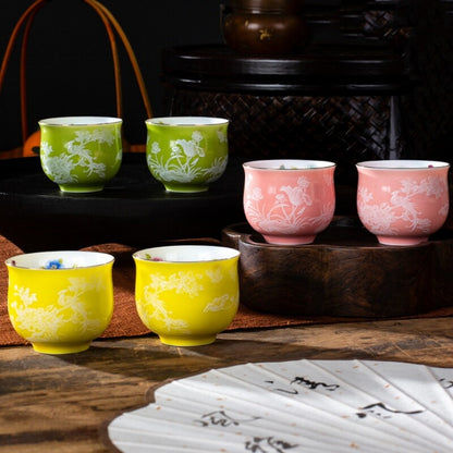 60ml One Cup Porcelain Kungfu Tea Cup Handpainted Ceramic Chinese Master Cup New