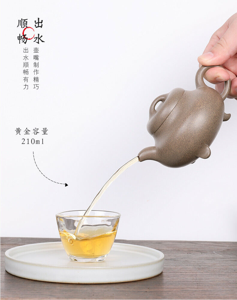 210cc chinese Yixing Handmade Zisha teapot Qing Duan clay XiPiao Gongfu Tea Pot