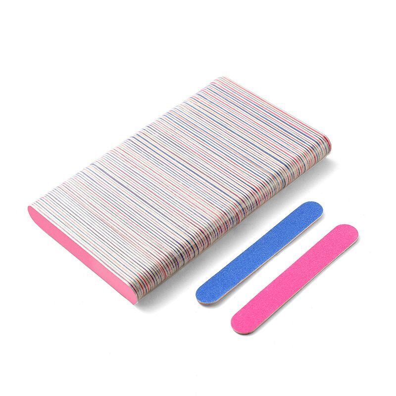 Nail Files 100Pcs Wood Double-Sided Professional Strong Sandpaper Polishing Tool