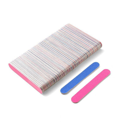 Nail Files 100Pcs Wood Double-Sided Professional Strong Sandpaper Polishing Tool
