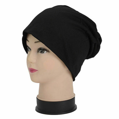 Unisex New Winter Hat Cotton Solid Warm Knitted Caps Beanies Streetwear Fashion