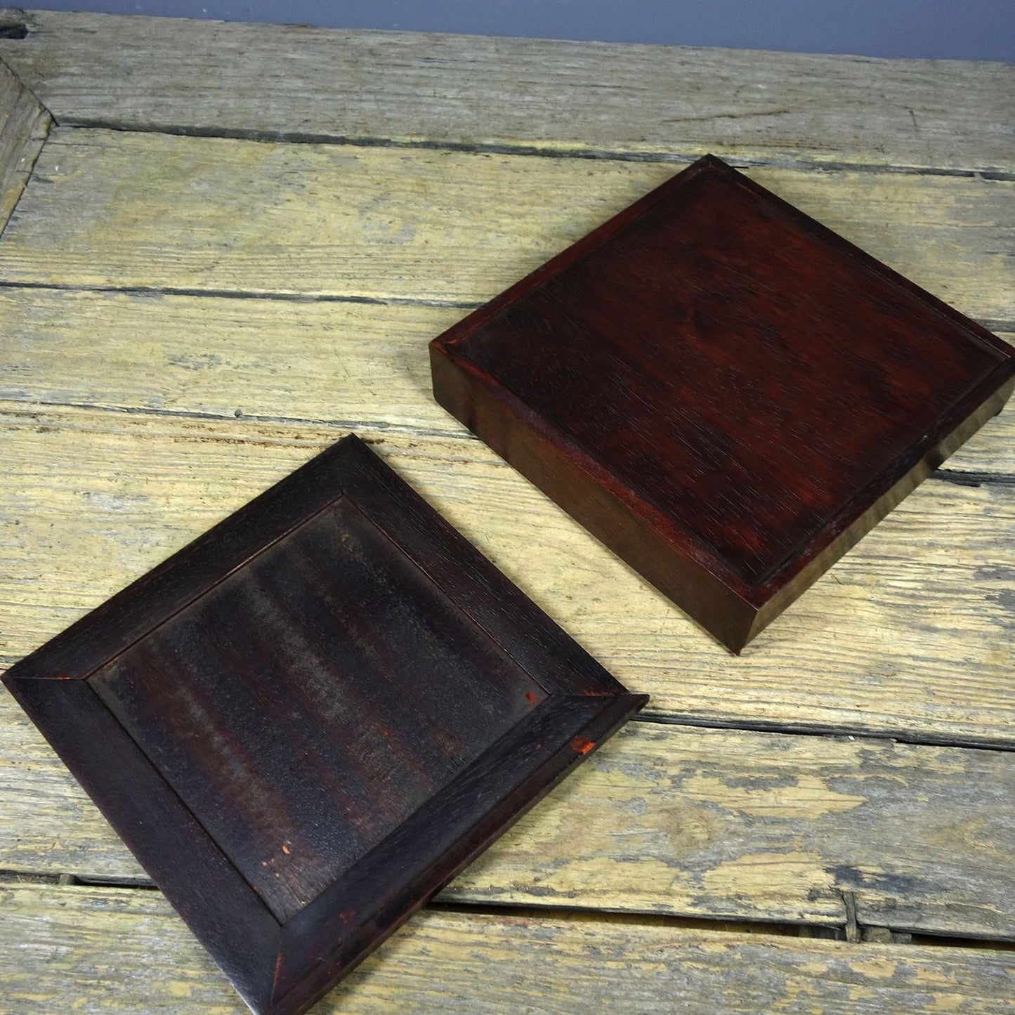 Vintage Rosewood Inlaid Abalone Bird Pair Tea Jewelry Storage Box 22cm