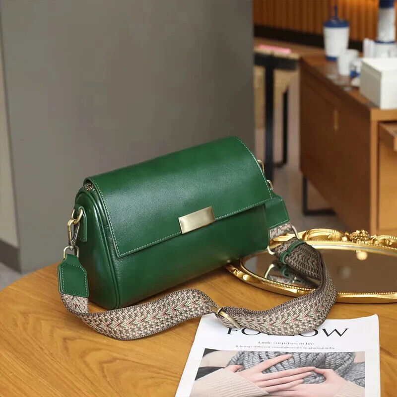 Women Versatile Cow Leather Shoulder Bag Ladies Crossbody Bag Layer Handbag
