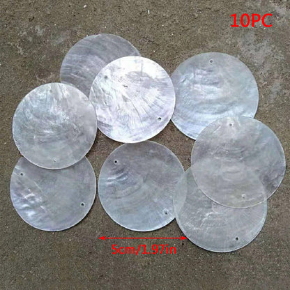 Wind Chime Pendant Accessories 10-20Pcs Natural Shell Round Slices DIY Ornaments