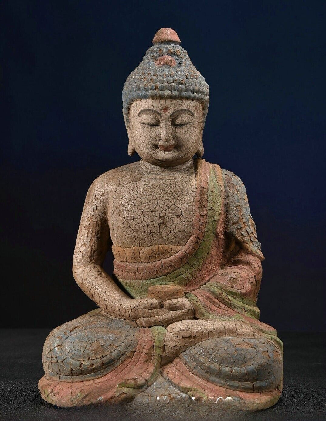 10" Tibet Buddhism Wood Carved Shakyamuni Amitabha Buddha Sakyamuni Statue