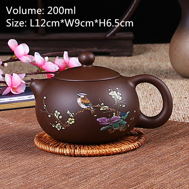 Chinese Yixing Zisha Purple Clay Tea Pot Handpainted Cup Teteras Kungfu Pot New