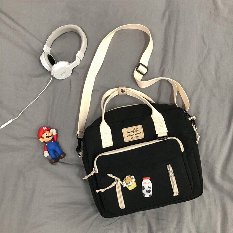 3 In 1 Backpack Teenage Girl Ring Travel Shoulder Bag Female Schoolbag Woman