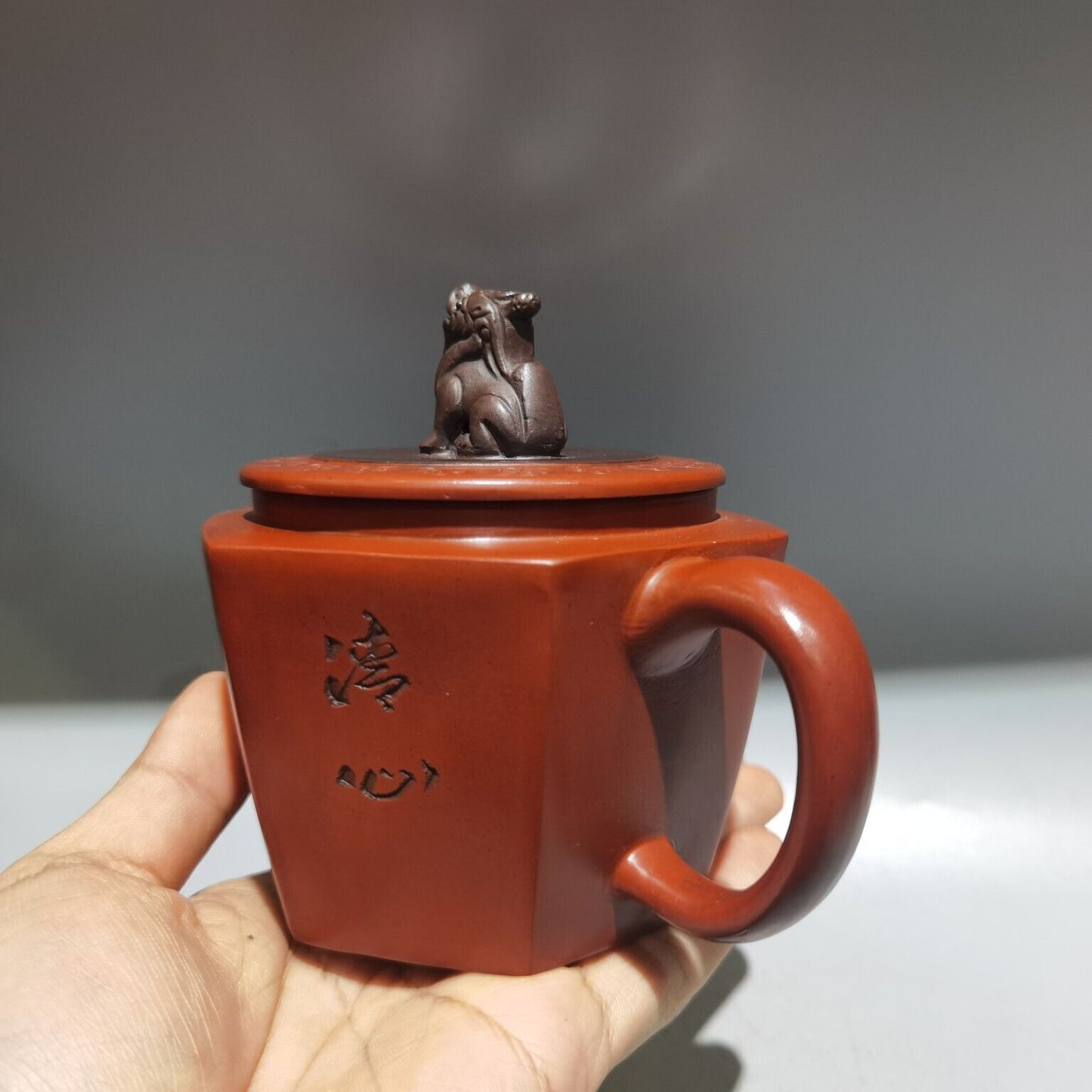 Chinese Yixing Purple Clay Teapot Tea Set Pot Zisha Ceramic Cute Decor Figurine