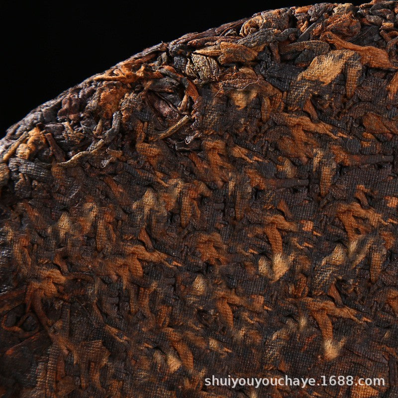 Pu'er Tea Ripe Tea Bulang Mountain Banzhang Ripe Pu'er Aged Aroma 357g Tea Cake