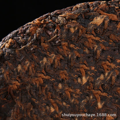 Pu'er Tea Ripe Tea Bulang Mountain Banzhang Ripe Pu'er Aged Aroma 357g Tea Cake