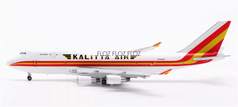 JC Wings for Kalitta Air for Boeing B747-400 N742CK Flaps down 1:400 plane Model