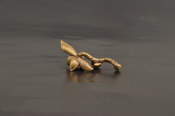 Pure Solid Brass Carved Lotus Frog Tea Ceremony Copper Tea Pet Small Ornament