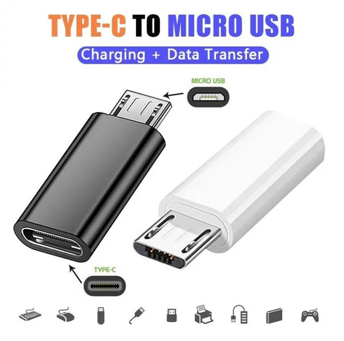 200x Type C Female to Micro USB Male Port Converter Charge Data Sync Adapter Lot