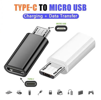 200x Type C Female to Micro USB Male Port Converter Charge Data Sync Adapter Lot