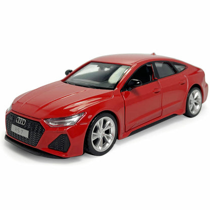 1:35 Audi RS 7 Sportback Model Car Diecast Toy Cars Metal Vehicle Pull Back Red
