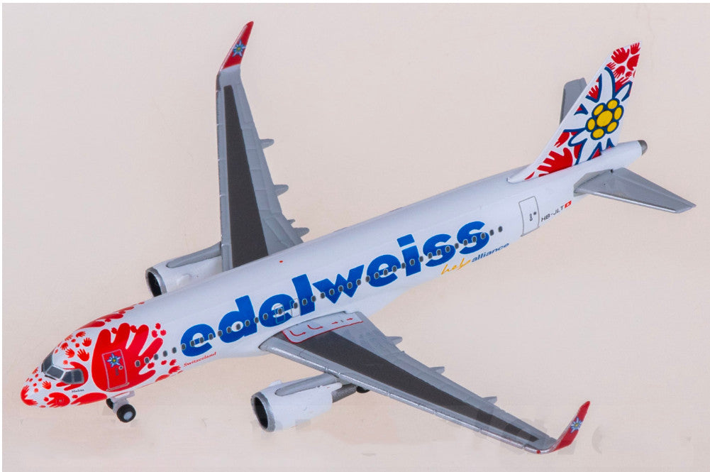 1:500 Herpa Edelweiss AIRBUS A320 Passenger Airplane Diecast Aircraft Model