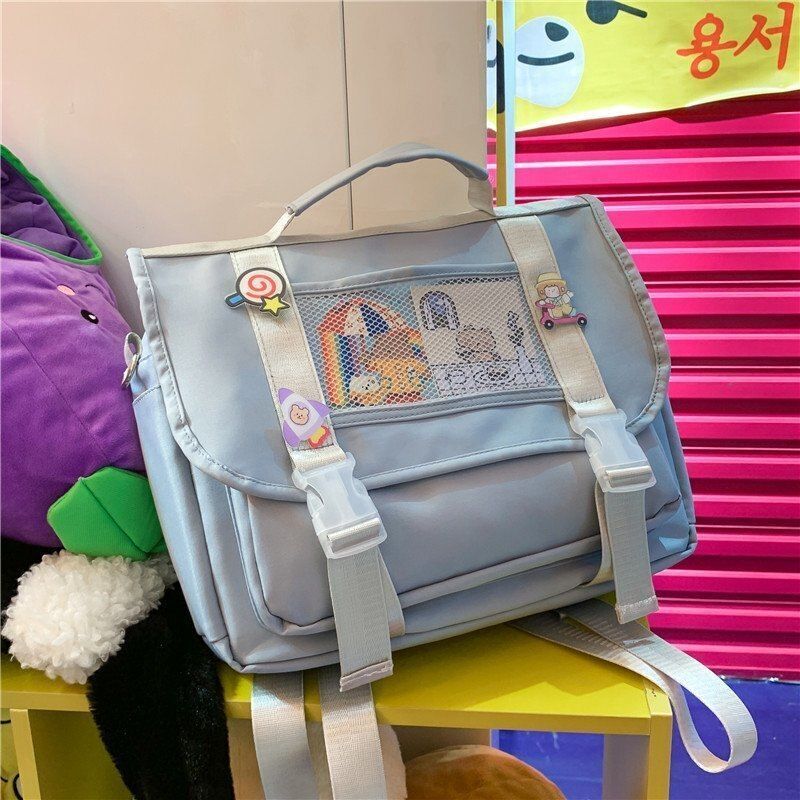 Backpack Double Waterproof Women School Bag Teenager Shoulder Pack 34*10*25 CM