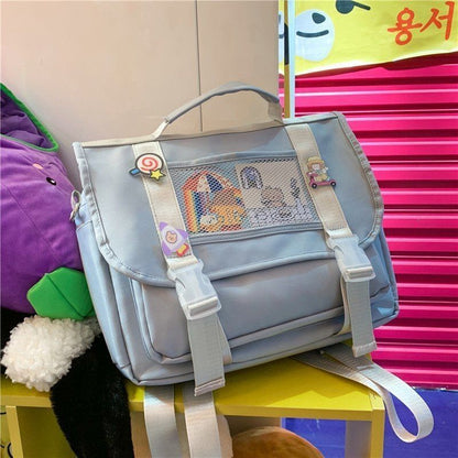 Backpack Double Waterproof Women School Bag Teenager Shoulder Pack 34*10*25 CM