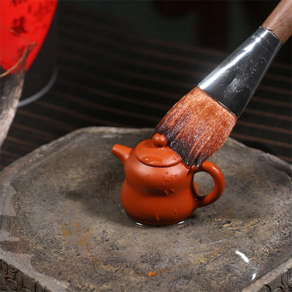 Mini Tea Pot Yixing Zisha Dahongpao Clay Tea Pet Home Decoration On Tea Tray Pot