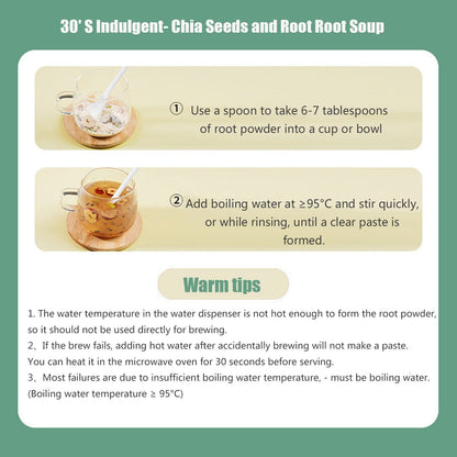 Rose Chia Seeds & Nuts Lotus Root Soup,Chinese Lotus Root Soup Powder 500g