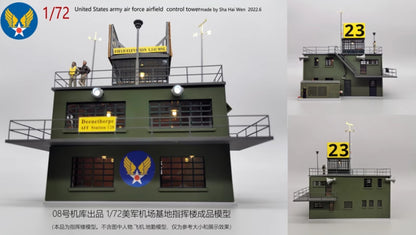 1:72 Scale Diorama US Military Fighter Airport Command Model SceneBuilding Model