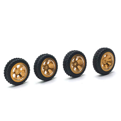 4PCS Aluminum Alloy Wheels Rim Tires For Wltoys K969 K989 P929 K999 1/28 RC Car,