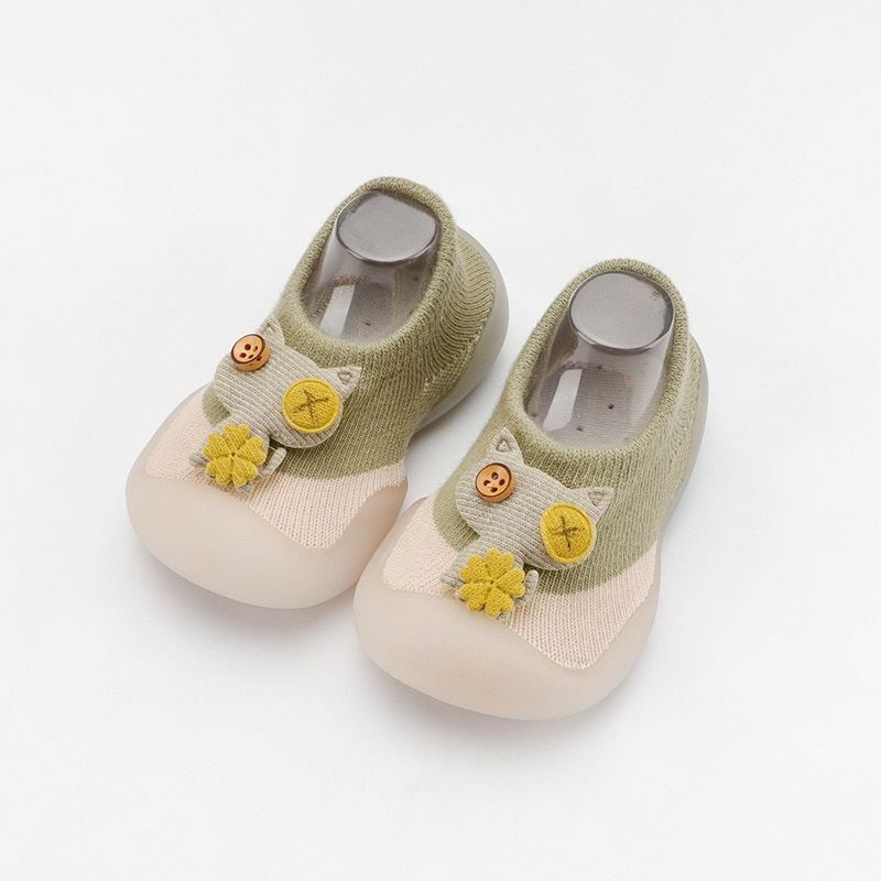 Sock Shoes Baby Boys Girls Autumn Non-slip Floor Kids Soft Rubber Toddler Knit