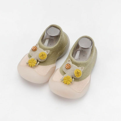 Sock Shoes Baby Boys Girls Autumn Non-slip Floor Kids Soft Rubber Toddler Knit
