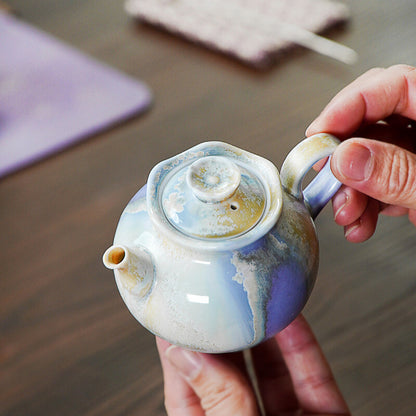 Jingdezhen Handmade Ceramic Kiln Purple Pot Flower Single Cup Light Elegant Pot