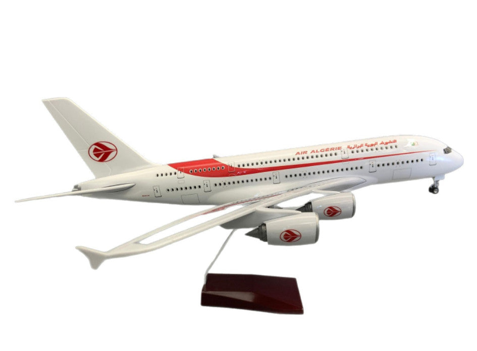 1:160 46CM AIR ALGERIE AIRBUS A380 Airplane Landing Gear Resin Aircraft Model
