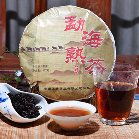 Ripe Pu Erh Tea Cake 357g Chinese Wild Puer Tea Tree Puerh Black Tea Pu-erh Tea
