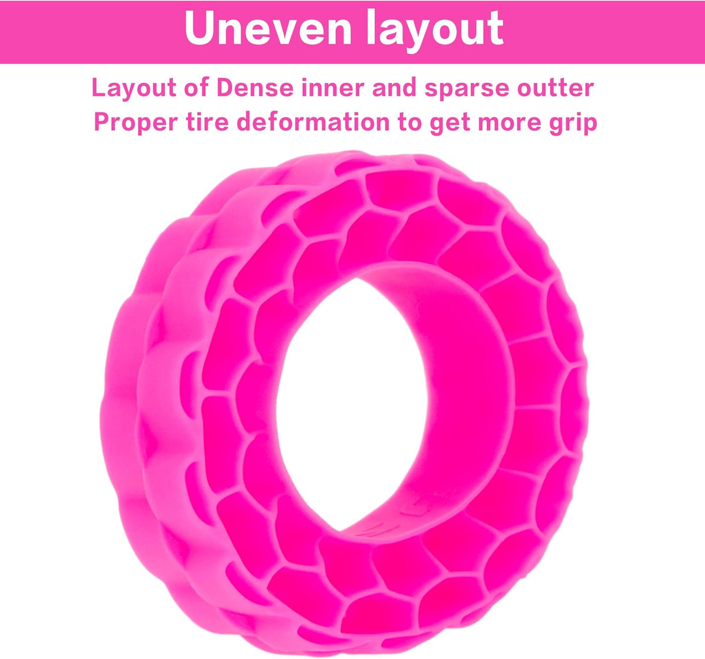Super Soft Silicone Rubber Inserts for 68-72Mm 1.3" Tires (Rose Red)