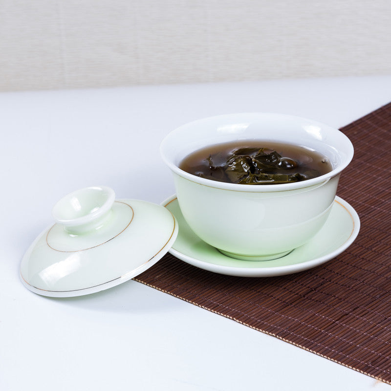 Multi-size Porcelain Gaiwan Chinese Kungfu Tea Set Cup Bowl Creative Cup Saucer