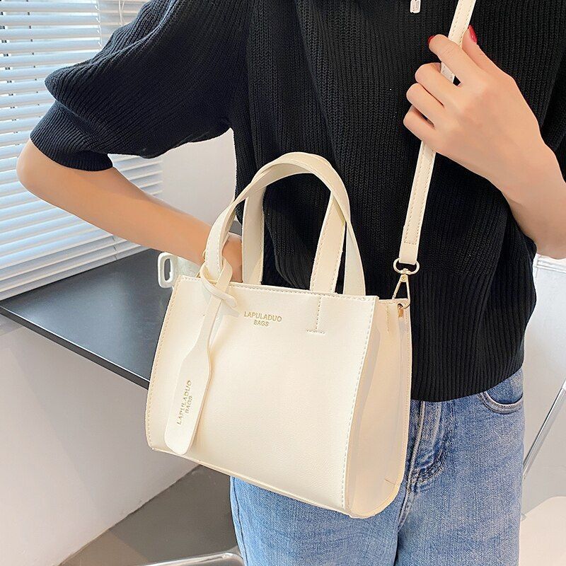 Soft Leather Crossbody Bag Women Solid Color Shoulder Purse Trendy Handbag Green
