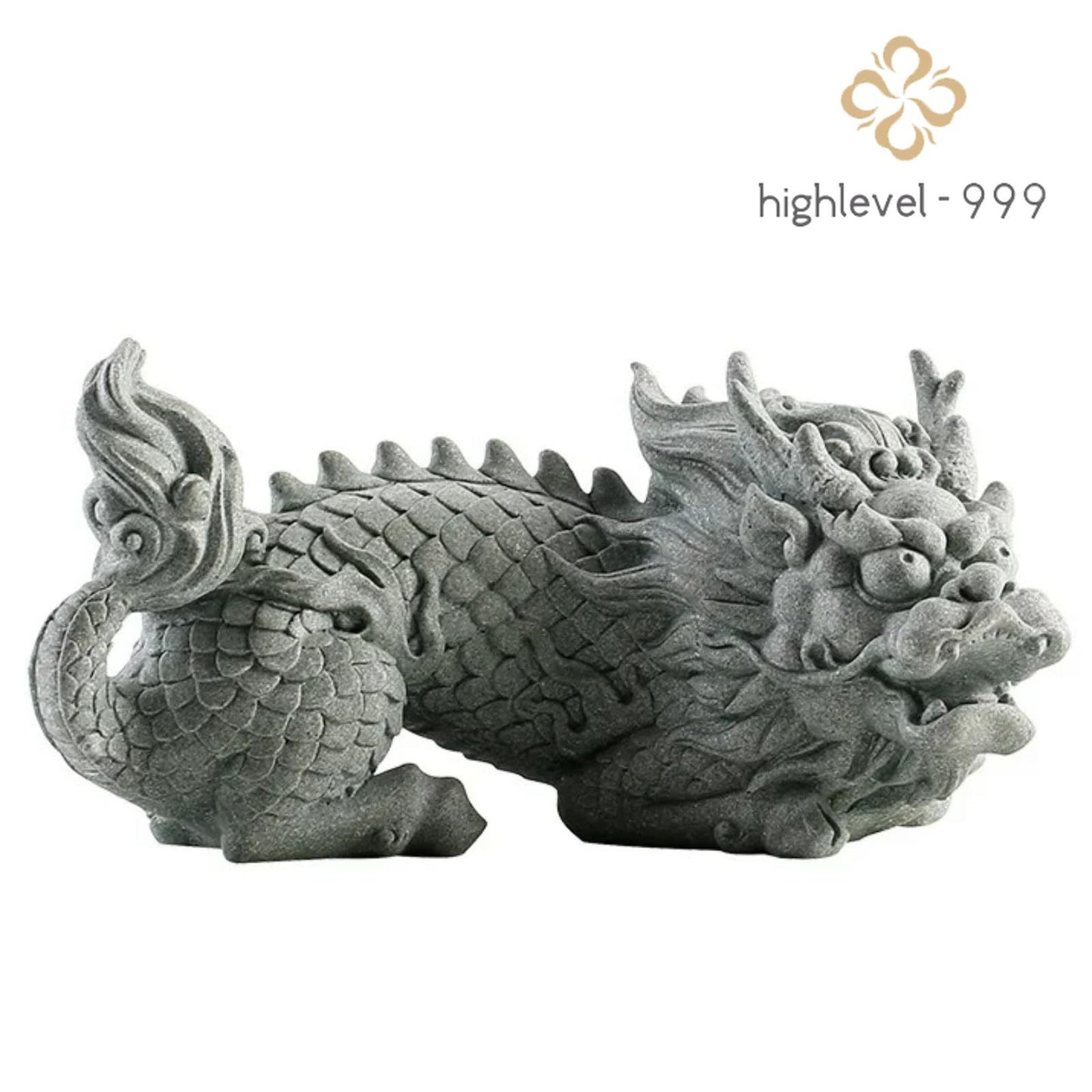 Sandstone Kylin Tea Pet Ornaments 21.5cm Tea Statue Kung Fu Teaware Tea Play