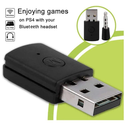 For PS4 Bluetooth Wireless USB Adapter Dongle Receiver for Headphone Microphone