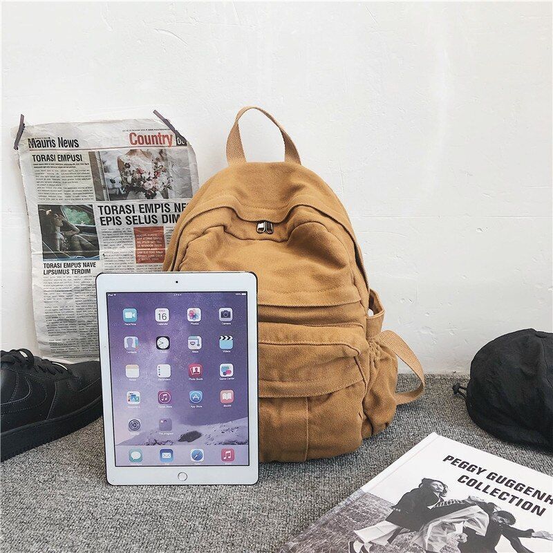 Women Backpack Quality Backpack Large Canvas Student School Bag Zipper Book Bags
