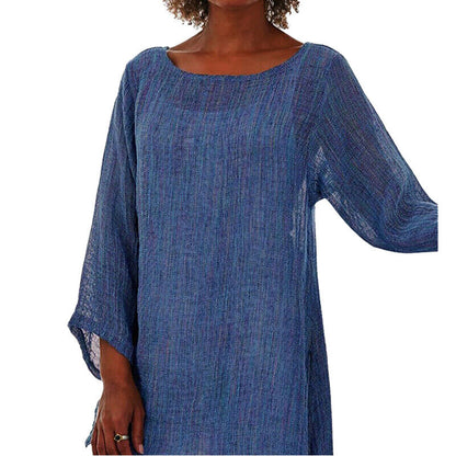 Tunic Tops Tee Pullover T-Shirt Blouse Baggy Casual Solid O Neck Summer