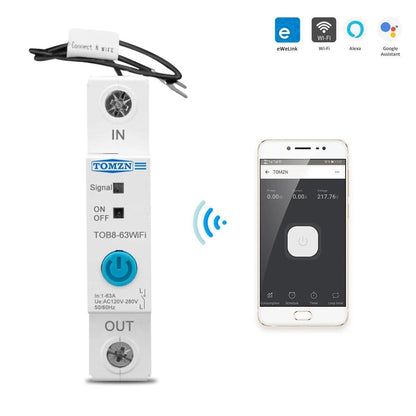 63A Single Phase ewelink WIFI Smart Switch Energy Meter Kwh Metering Monitoring