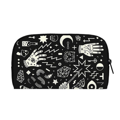 Cute Black Witch Wallet Money Bags Skull Gothic Purses Credit Card Phone Holder