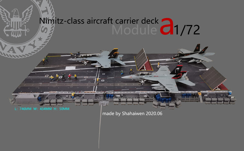 1/72 Scale Nimitz Aircraft Carrier Deck Model Aircraft Carrier Deck Model Toy