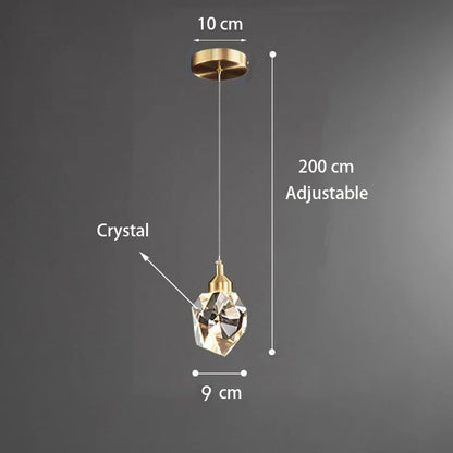 Pendant Lights K9 Crystal Small Chandelier Minimalist LED Lighting Bedside Lamps
