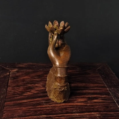 Rare copper fortune kwan-yin guan yin figure Statue table decoration tea pet