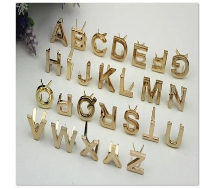 English Letters Rivets 5Pcs Metal DIY Claw Studs Bags Clothes Hats Leather Decor