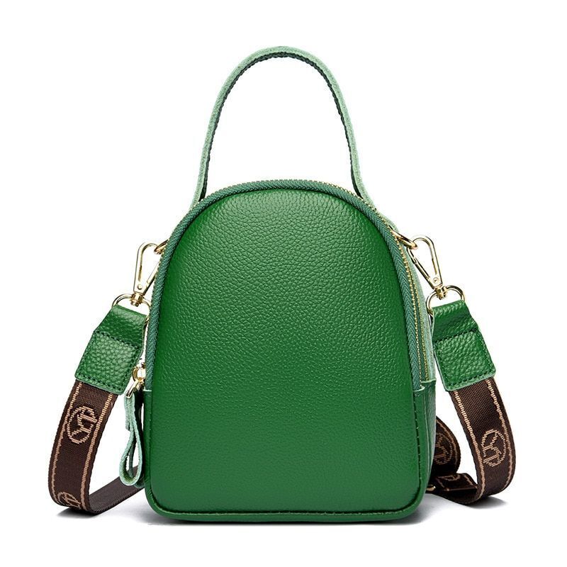 Messenger Purse Handbags Genuine Leather Vintage Casual Shoulder Bag 15*18*6.5CM