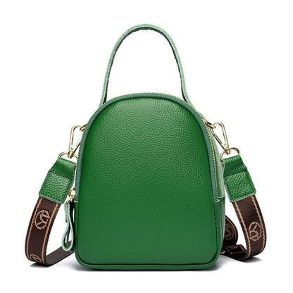 Messenger Purse Handbags Genuine Leather Vintage Casual Shoulder Bag 15*18*6.5CM